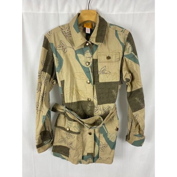 Ruby Rd. Cotton  Military Style  Button Down  Jacket Women's 10 - Picture 1 of 14